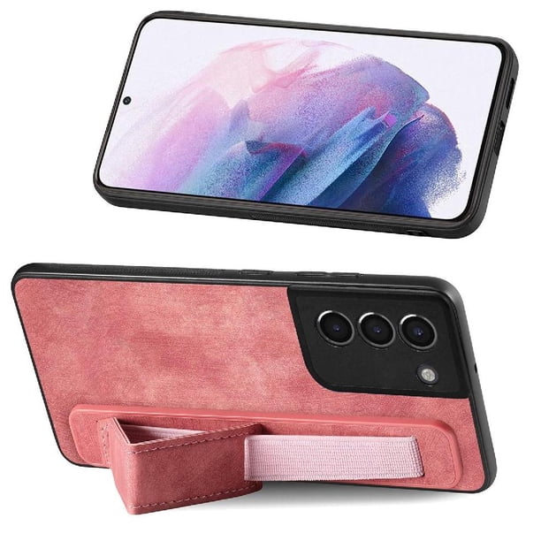 Funda Protectora con Correa para Samsung Galaxy S21 Plus Resistente a Golpes Rosa