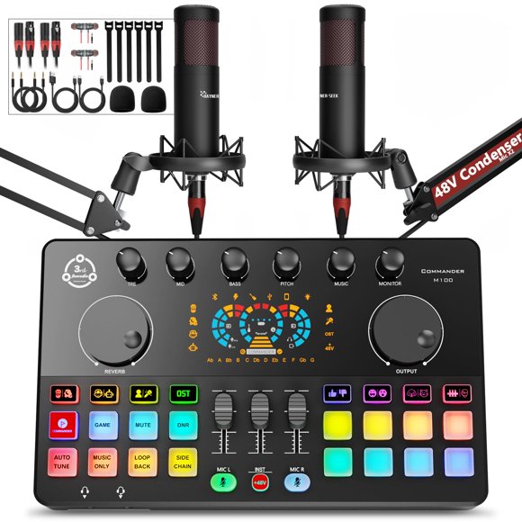 Paquete de equipo para podcasts Hayner-Seek COMMANDER M100 3rd
