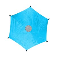 Magideal - Cubierta De Sombra Para Trampolín, Solo Para Trampolín, Protección Solar Para Trampolín De 6 Postes, Cubierta De Trampolín Azul Resistente Al Desgarro 2.44M