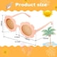 thumbnail image 2 of 3 gafas de sol redondas con diseño de flores para niñas, bonitas gafas de playa para exteriores para niños pequeños., 2 of 7