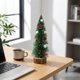 thumbnail image 4 of Mini Árbol de Navidad 33 cm Base Madera Nevado Decoración, 4 of 8