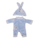 thumbnail image 1 of Precioso traje de sombrero de mono de peluche para 25 cm Mellchan Baby Doll Accesorios Azul, 1 of 3
