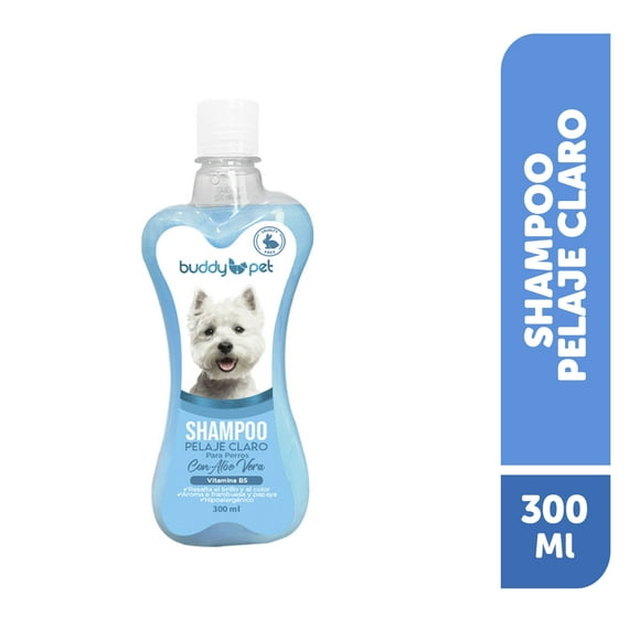 Shampoo para Perro Pelaje Claro con Aloe Vera Aroma Frambuesa y Papaya Botella, 300 ml