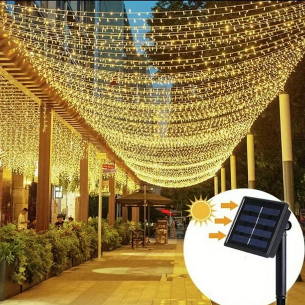 300LEDs LED Solar Powered Copper Wire String Lights Outdoor, Waterproof, 8 Modes Fairy Lights For Garden, Patio, Party, Yard, Christmas (Warm White/White/Multicolour)