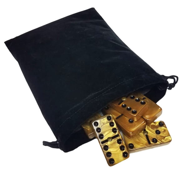 Dominó Marion 54x28x12 mm Dorado - Juego de 28 fichas + Bolsa