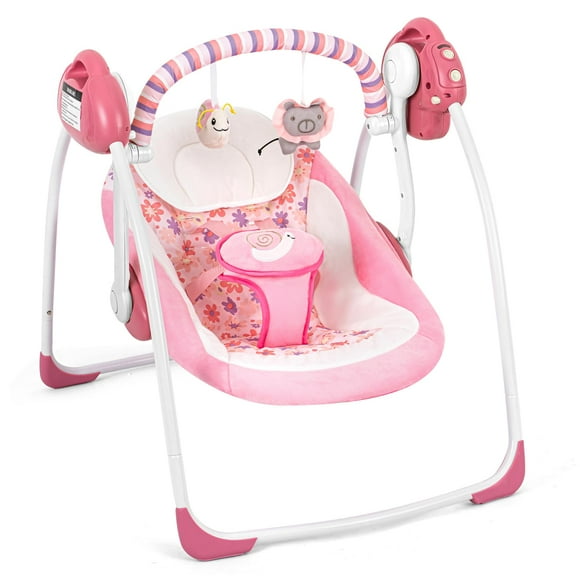 Columpio eléctrico Baby Swing DUOMILEE fácil de plegar para niños de 0 a 9 meses 2,7 a 11,3 kg