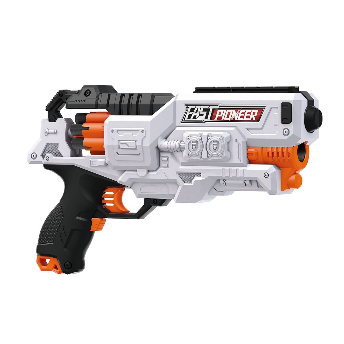 Shantou Baihui Toys Co Ltd - Juguete Pistola Electrica De 24 Dardos Blanco