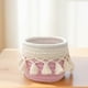 thumbnail image 1 of suxuMhao Canasta de Almacenamiento con Borlas, Canastas de Almacenamiento para Brochas de Maquillaje Canasta de Almacenamiento Tejida para Cabecera de Cama de Escritorio, 3.9"X3.9" 2 Piezas, Rosa +, 1 of 4