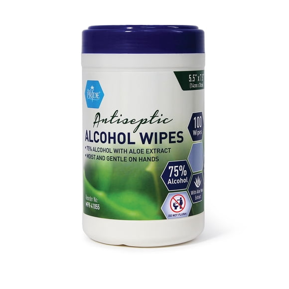 Toallitas Húmedas Desinfectantes Xl Con 75% De Alcohol [paquete De 100]