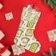thumbnail image 4 of Pan Tostado Tema: Calcetines de Navidad, fino lino blanco para colgar en escaleras y chimenea, decoración navideña para el hogar, regalo de Navidad. 45cm × 32cm, 4 of 5