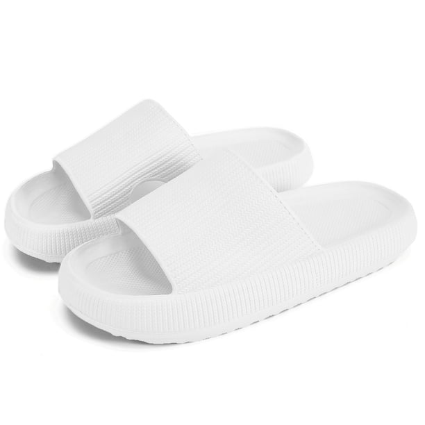 Zapatillas Rosyclo Cloud, antideslizantes, suaves y gruesas, suela de 4 cm, color blanco