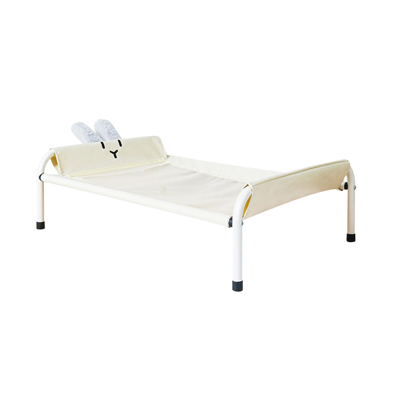 Magideal - Cama De Gato Elevada Gato Hamaca Resistente Lavable Cómodo Linda Cama Para Mascotas Enfriando Mascota Para Perros Pequeños Gatos De Interior Cachorro Blanco