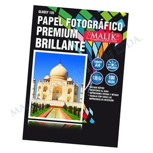 Malik - Papel Fotografico Glossy Brillante A4 De 130Gr / 100 Hojas