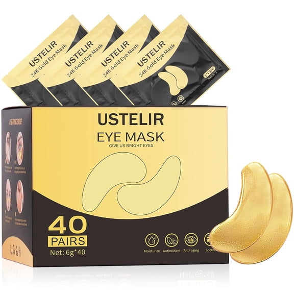 Parches para Ojos Ustelir 24K Gold 40 Pares Antiarrugas
