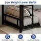 thumbnail image 3 of Metal Twin over Twin Bunk Bed/ Heavy-duty Sturdy Metal/ Noise Reduced/ Safety Guardrail/No Box Spring Needed,Black, 3 of 3