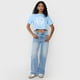thumbnail image 4 of Polera Mujer Fun Manca Corta Crop Celeste Corona, 4 of 5