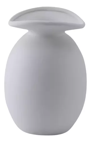 Genérico - Florero Vintage Ceramica Cuello Blanco 11X11X20Cm