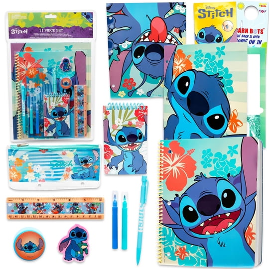 Kit De Arte Disney Stitch De 13 Piezas - Útiles Escolares