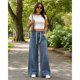 thumbnail image 5 of Jeans Mujer Pierna Ancha Cintura Elasticada Ajustable, 5 of 7