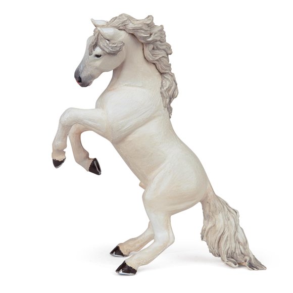 Figura Papo de caballo criado de color blanco pintada a mano 51521