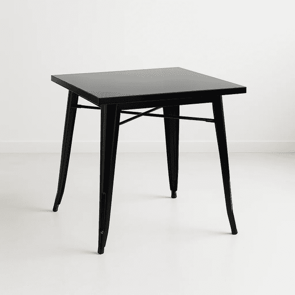 Mesa Tolix de Acero 80x80cm para Bar o Terraza o Restaurant - Negra