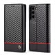 thumbnail image 1 of Premium Leather Wallet Case with Carbon Fiber Pattern for Samsung Galaxy S23 Ultra S22 S21 FE Ultra S20 FE S10 Plus A54 A53 A52 A52s A51, 1 of 3