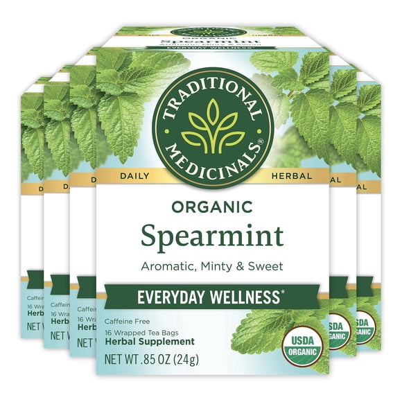 96 bolsitas de té de menta verde orgánica de Tea Traditional Medicinals