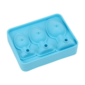 Genérico - Molde De Silicona Para Cubitos De Hielo, Tres Tamaños, Rejillas, Máquina Para Hacer Cubitos De Hielo Para Bebidas, Cafetería, Color Azul