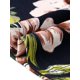 thumbnail image 5 of INSPIRE CHIC Vestido Maxi Floral para Mujer Cuello Halter Vestido Casual sin Mangas Línea A Ajustado de Cintura Alta Playa Largo de Verano M Negro Azul, 5 of 6