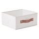 thumbnail image 1 of Cubo de Almacenamiento, Contenedor de Tela con Asas para Estantes y Armario, Cesta de Almacenamiento Plegable para Organizar Ropa y Libros Beige 12.2*12.2*5.9in, 1 of 6