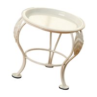 Magideal - Soporte De Metal En Soporte Redondo Contenedor De Jardín Decorativo Arte Del Hierro A Prueba De Herrumbre Para El Hogar Interior Al Aire Libre