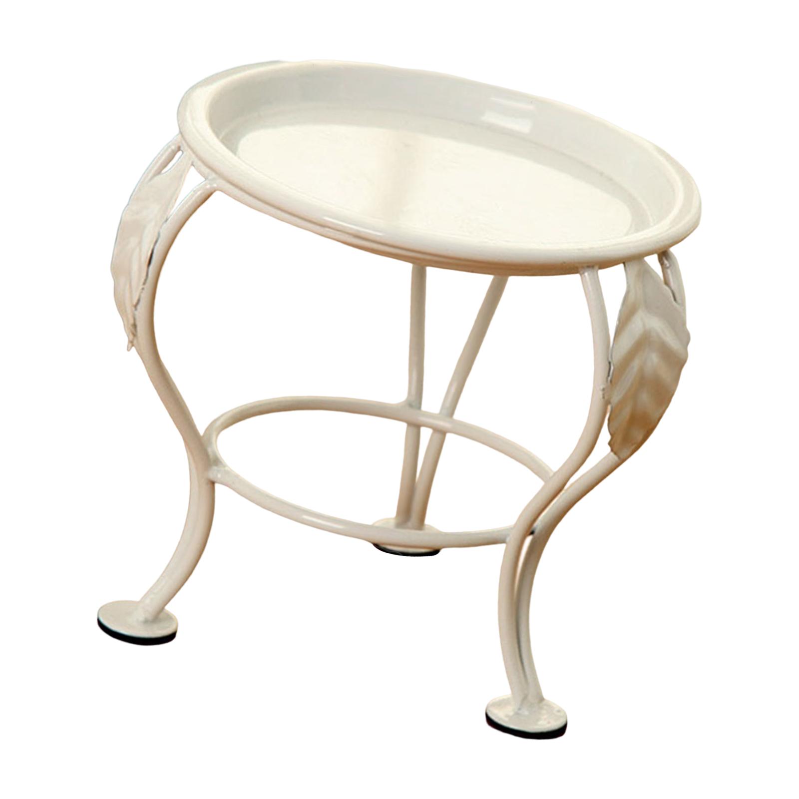 Magideal - Soporte De Metal En Soporte Redondo Contenedor De Jardín Decorativo Arte Del Hierro A Prueba De Herrumbre Para El Hogar Interior Al Aire Libre