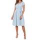 thumbnail image 2 of INSPIRE CHIC Vestidos de Maternidad para Mujeres Boho con Cinturón de Cintura Manga Corta Verano Iglesia X-Large Azul, 2 of 6
