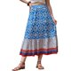 thumbnail image 2 of INSPIRE CHIC Falda Maxi Boho para Mujer A-Line de Cintura Alta para Vacaciones Falda de Bloques de Color M Azul, 2 of 6