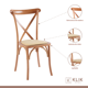 thumbnail image 4 of Comedor mesa de vidrio cross 140x90 + 6 sillas Crossback Madera, 4 of 10