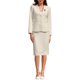 thumbnail image 1 of INSPIRE CHIC Conjunto de Traje de Falda para Mujer 2 Piezas Conjunto de Blazers de Trabajo de Negocios y Faldas Lápiz con Broche Pin 2XL Beige, 1 of 5