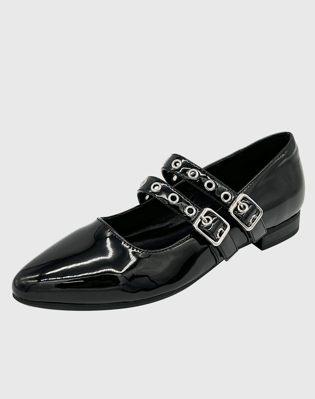 Danicolle Calzado - Ballerina Para Mujer Plana Charol Negro