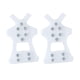 thumbnail image 4 of Crampones Para Zapatos Para Nieve Y Hielo, Tacos De Tracción Para Caminar Al Aire Libre, Color Blanco S, 4 of 5
