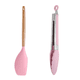 thumbnail image 1 of Juego de utensilios de cocina de 2 piezas, de madera, fáciles de limpiar, antiadherentes, color rosa, 1 of 5