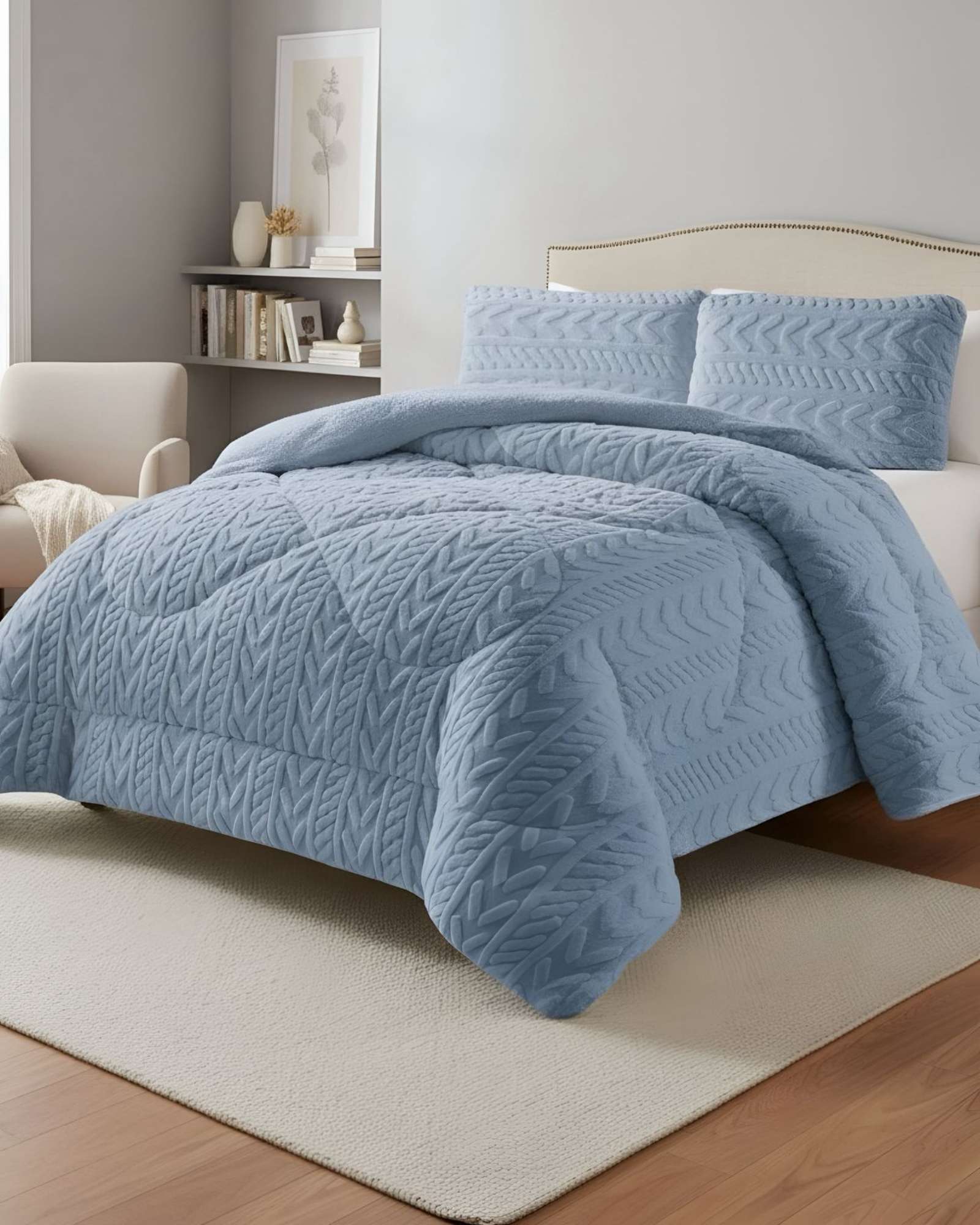 Tengfei - Cobertor Elegante De Invierno Con Chiporro Plaza Y Media18