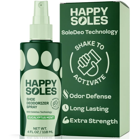 Spray desodorante para zapatos HAPPY SOLES para equipo de gimnasio y calzado 120 mL
