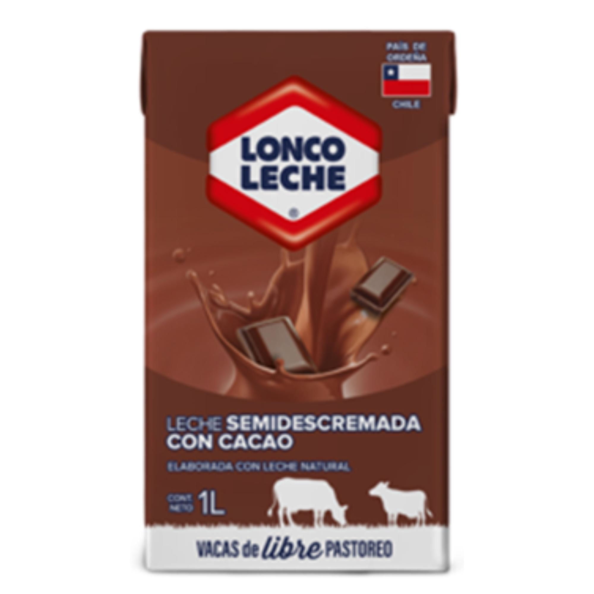 Leche Semidescremada Chocolate 1 L Loncoleche