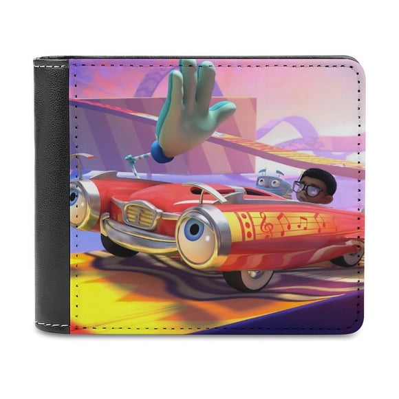 Motown Magic Cartera de Cuero PU para Hombres, Tarjetero Bifold Delgado, Cartera Minimalista de Cuero Sintético Suave