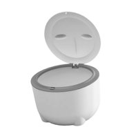 Ioensy - Papelera Para Gatos Con Capucha Y Tapa, Papelera Portátil Para Perros, Para Animales Pequeños, Color Blanco