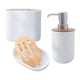 thumbnail image 4 of de accesorios blancos , dispensador de loción, jabonera para , encimera, , tocador, decoración de granja 3 piezas, 4 of 5