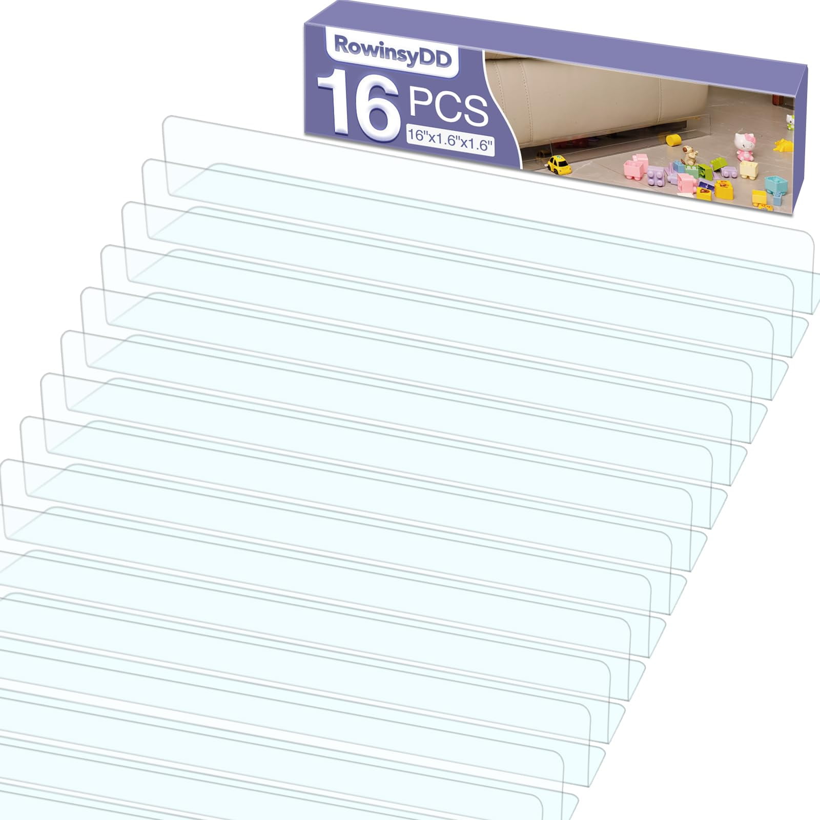 Bloqueador De Juguetes Rowinsydd Para Muebles, Paquete De 16 Unidades, 40 Cm X 4 Cm