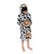 thumbnail image 1 of Bata polar con capucha para niña y muñeca con estampado de vaca, 1 of 6