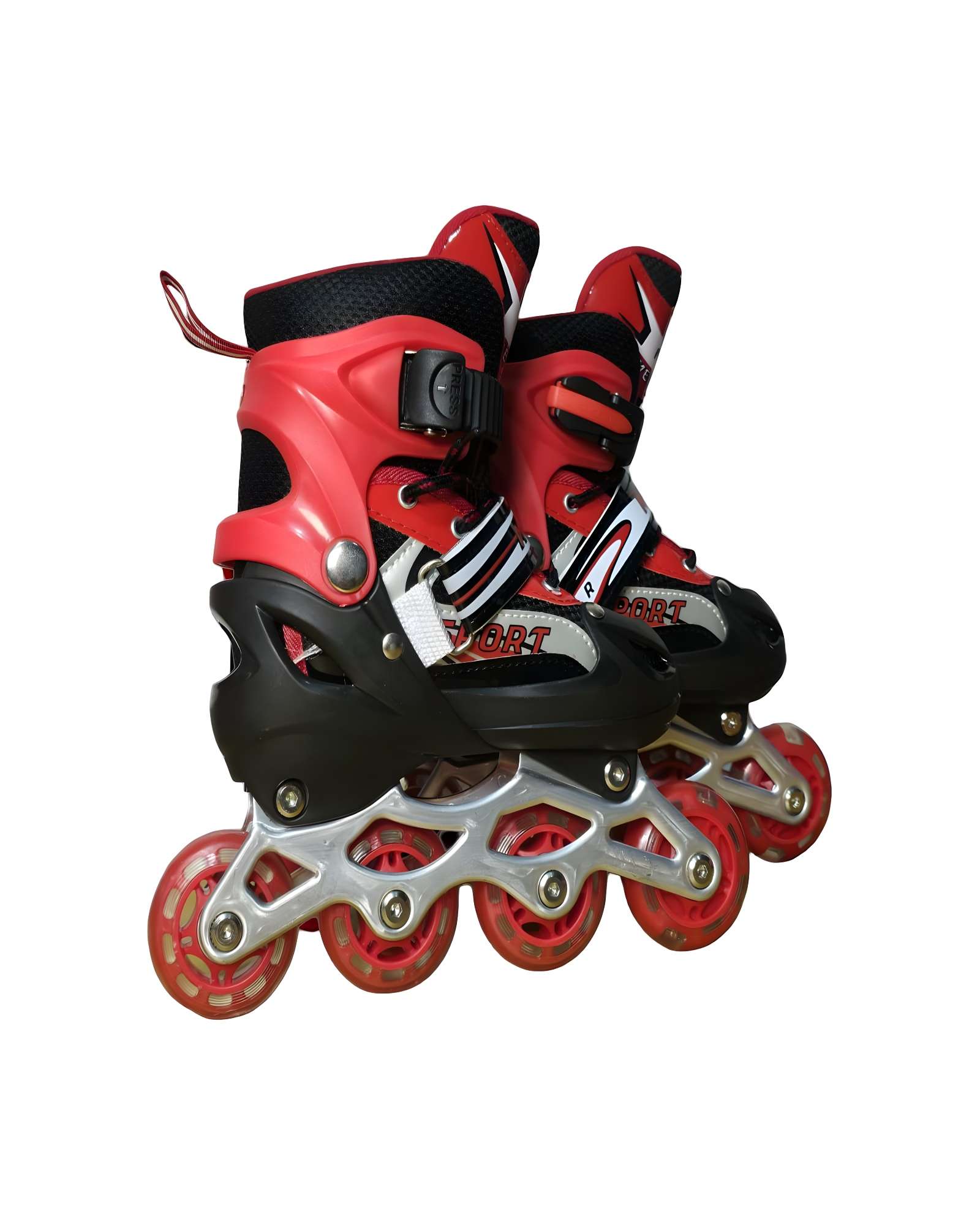Patines - Lineal Con Luces Y Kit Talla M 35 38 Rojo