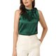 thumbnail image 1 of INSPIRE CHIC Blusas de Trabajo Sólidas sin Mangas para Mujer con Lazo en el Cuello de Satén Talla XL Verde, 1 of 5
