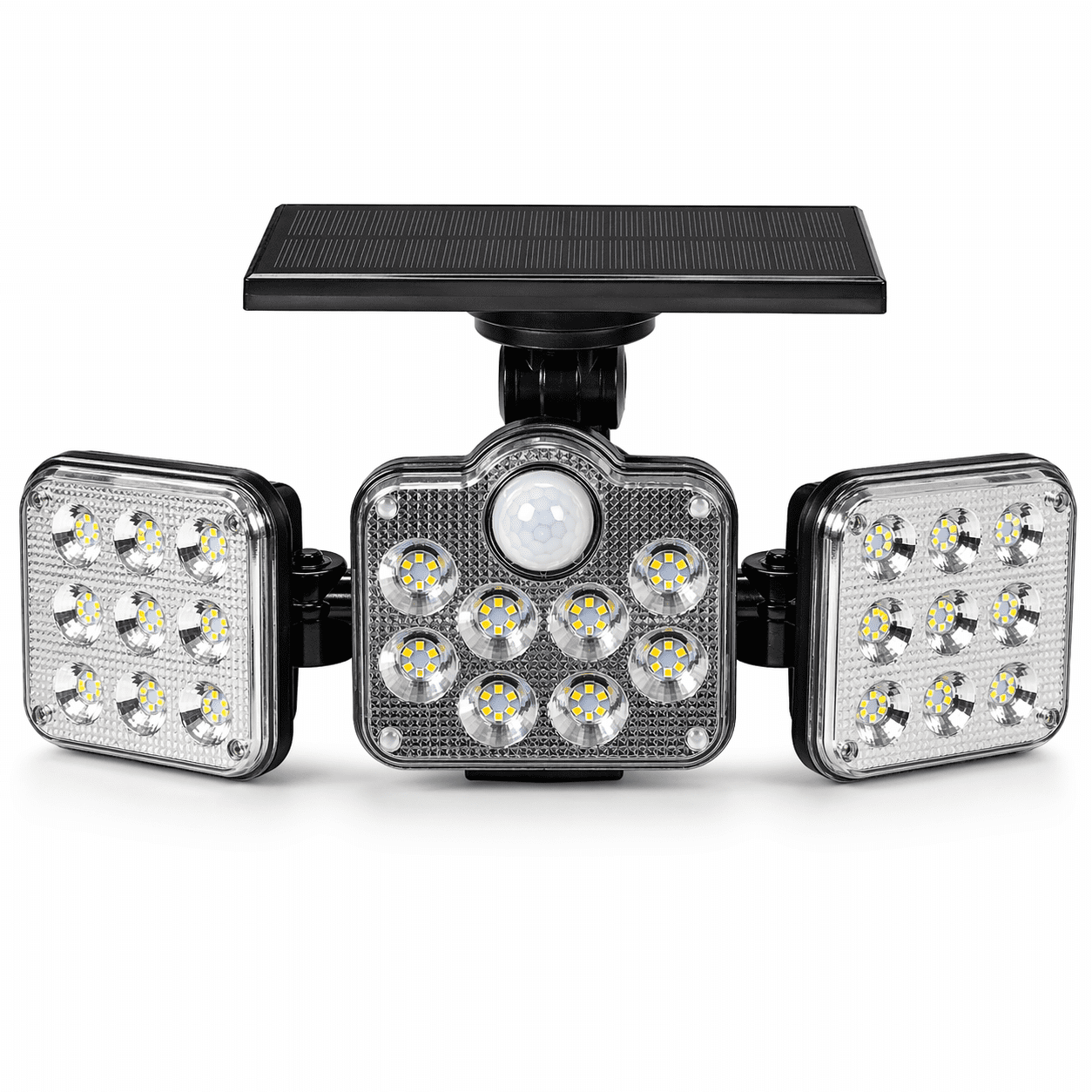 Citotools - Luz Solar Foco Triple Cabezal Con Sensor De Movimientos
